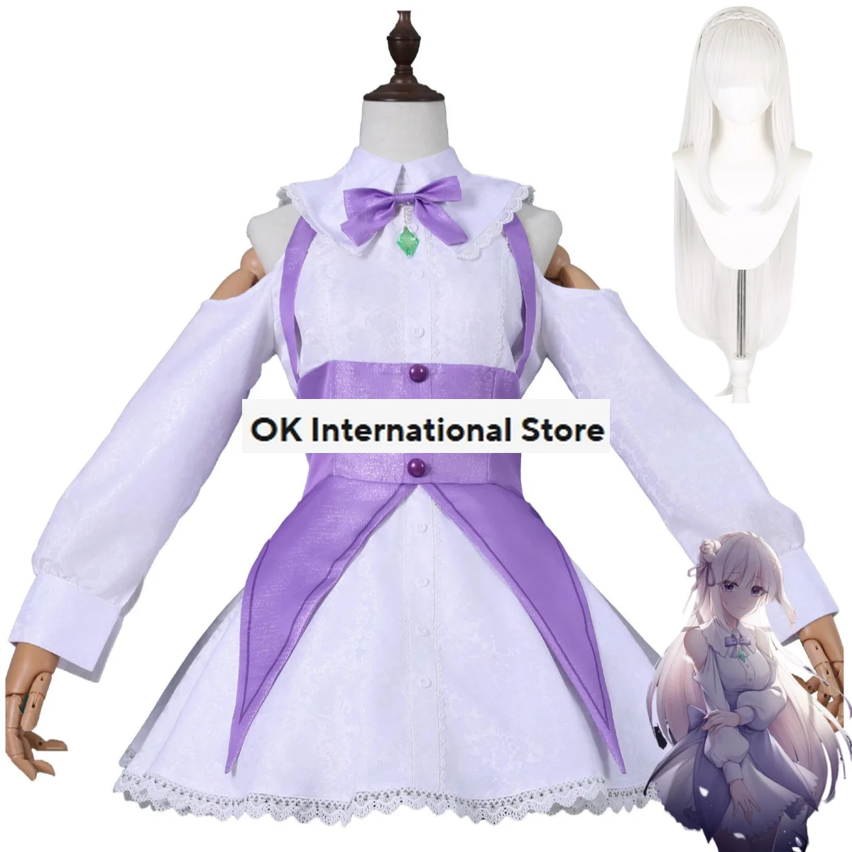 Женский костюм для косплея из аниме Re: жизнь в другом мире