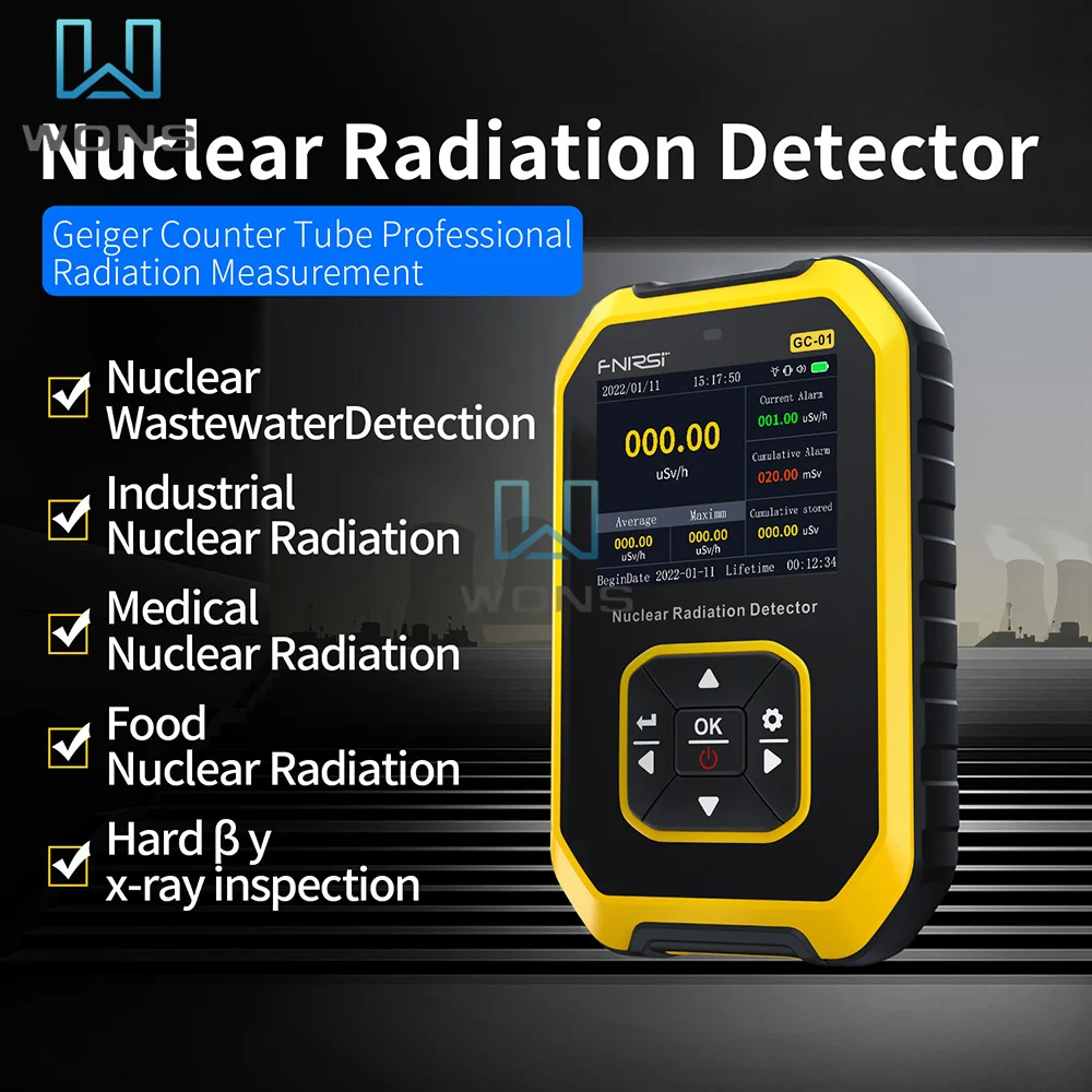 GC-01 Geiger Counter Nuclear Radiation Detector Personal Dosimeter X-ray γ-ray β-ray Radioactivity Tester Marble Detector