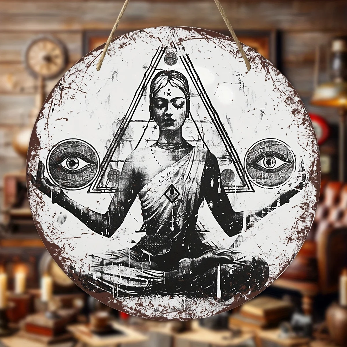 Деревенский акриловый настенный рисунок вывеска в стиле гексаграммы с