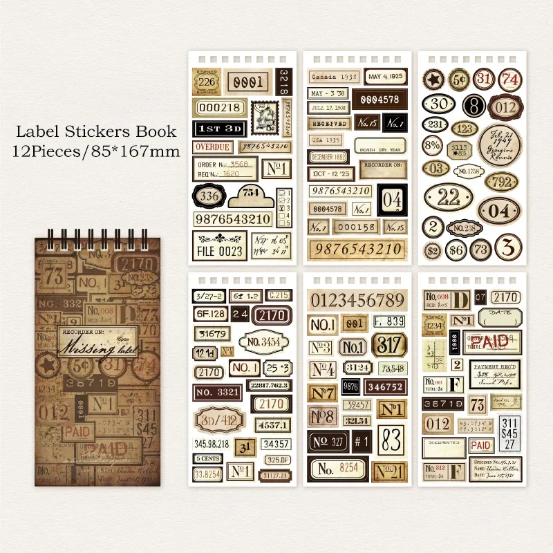 

Винтажные наклейки NEDIE 260 шт.