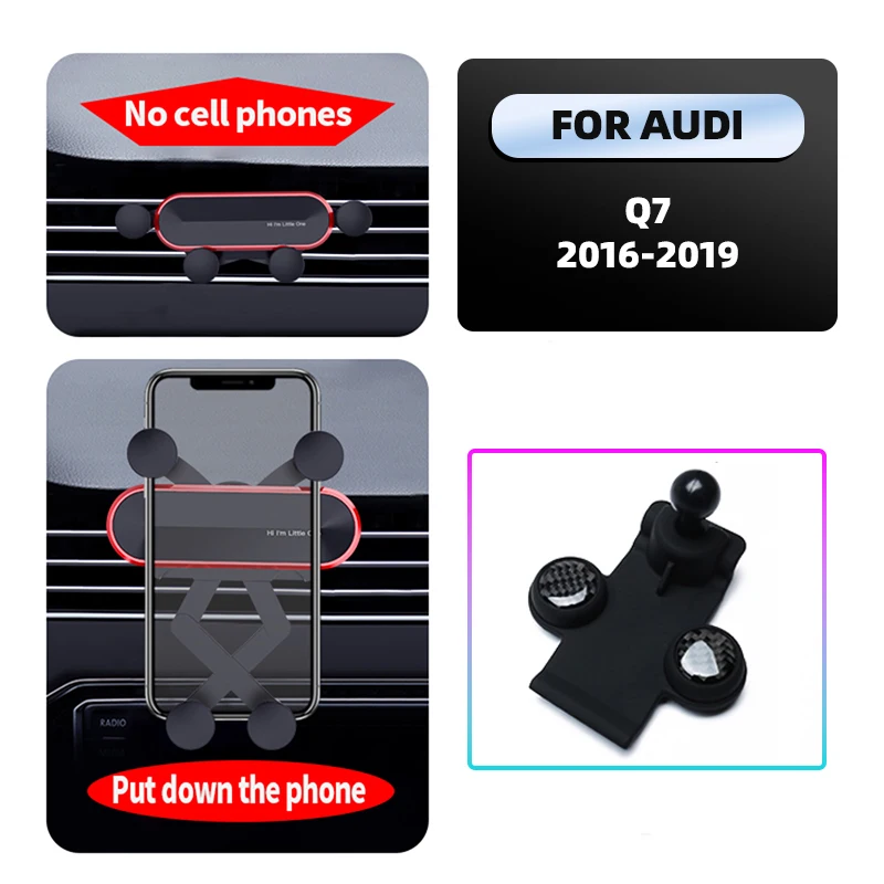 

Автомобильный держатель для Audi Q7 2016 2017 2018 2019 гравитационная подставка GPS Специальное крепление кронштейн для навигации аксессуары