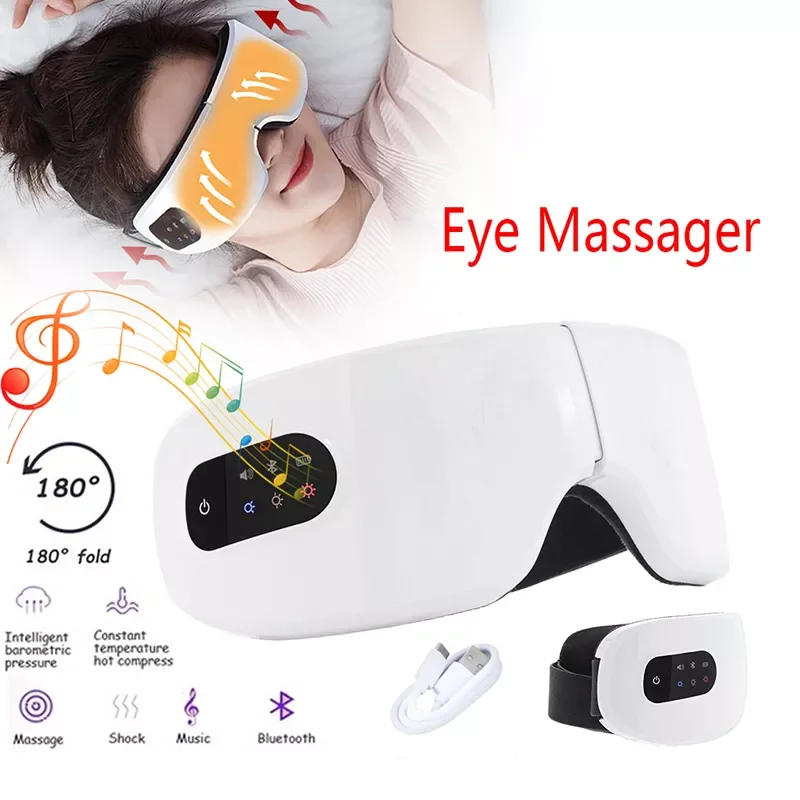 

Smart Vibration Eye Massager Bluetooth Music Fatigue Relief Massage Therapy Foldable Eye Mask Eye Care Device