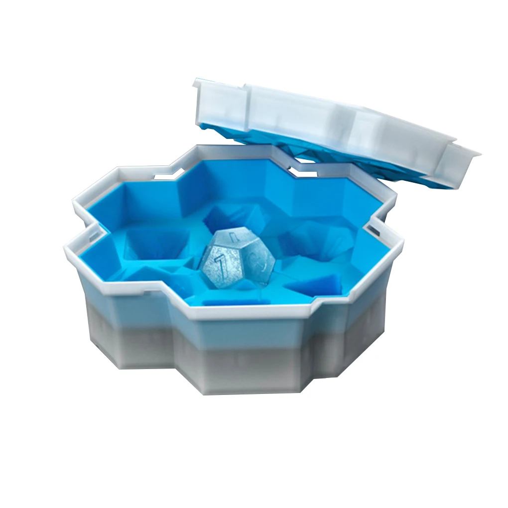 

Ice Cube Mold Silicone Non-stick Ice Ball Maker Mould Hexagon DIY Beverage Cube Making Tool