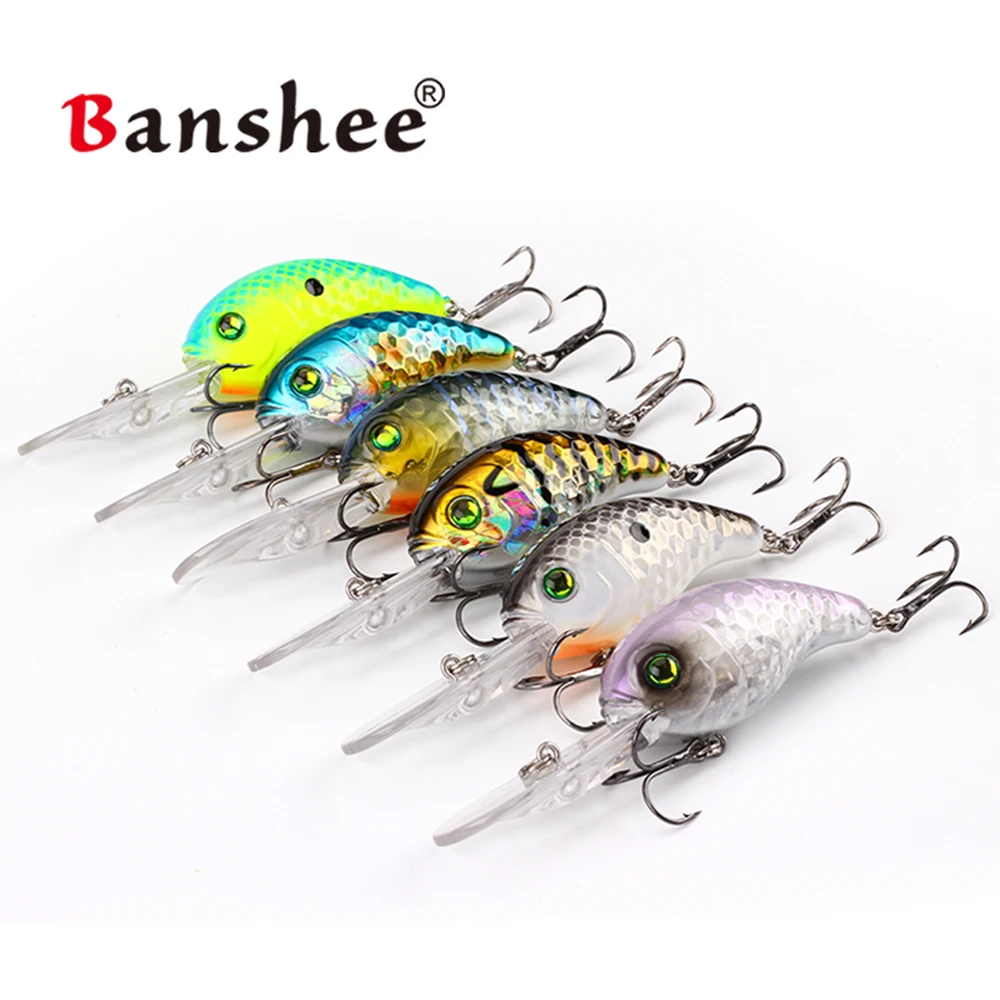 Banshee 50mm 10g Round Bill Crankbaits Bass Fishing Lure Wobbler Fishing Bait Diving Crankbaits Wobbler Lure