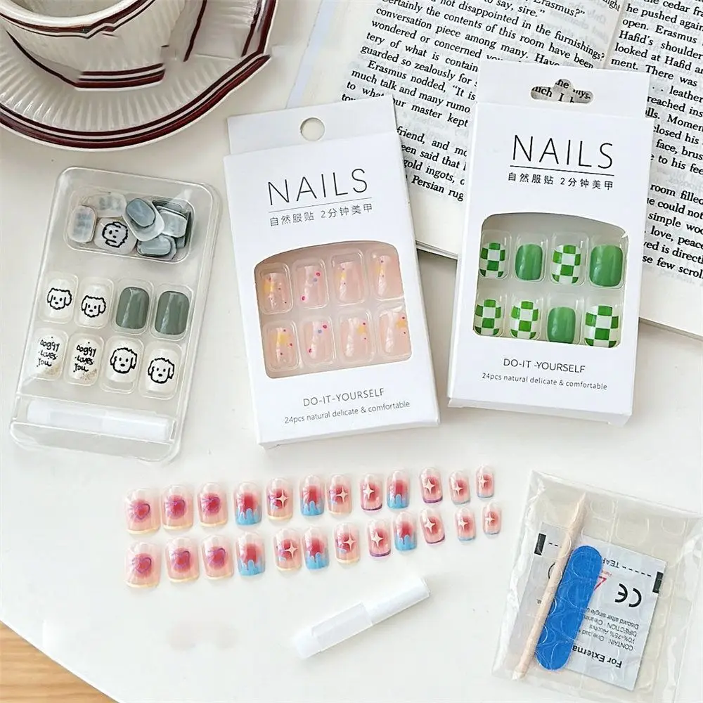 24 шт. самоклеящиеся гелевые наклейки для ногтей