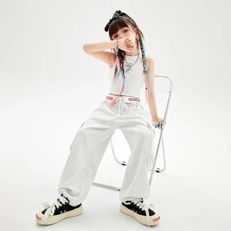 Крутая футболка в стиле хип-хоп для девочек штаны уличных танцев мальчиков