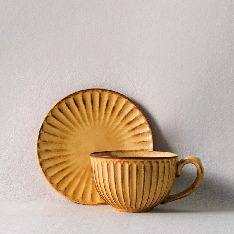 

Japanese Beautiful Ceramic Mug Coffee Cup Set Creative Pretty Vintage Services Coffee Cup Espresso Kaffeetasse Cup and Saucer