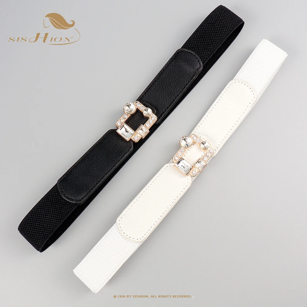 

Ремень женский кожаный эластичный, люксовый пояс, SCB0204