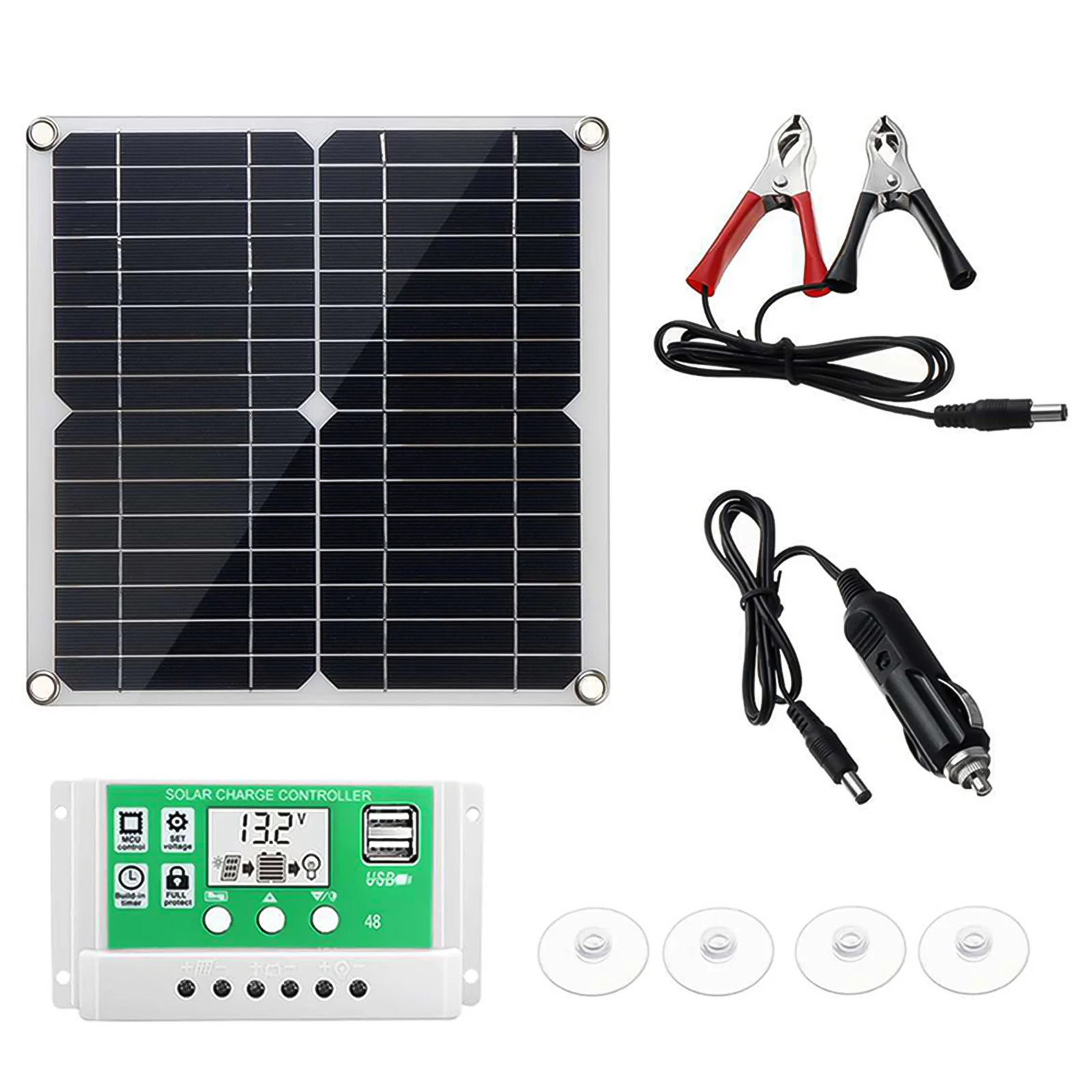 

Unchain from the Grid with 12W Solar Panel Kit 100A 12V Battery Charger with Controller Ideal for Caravan and Outdoor