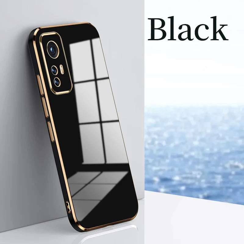 Luxury Plating Phone Cover For Xiaomi 12 Pro Case for Xiaomi mi 12 mi12 12Pro 12x mi 11 lite 10 t pro lite Square Silicone Case