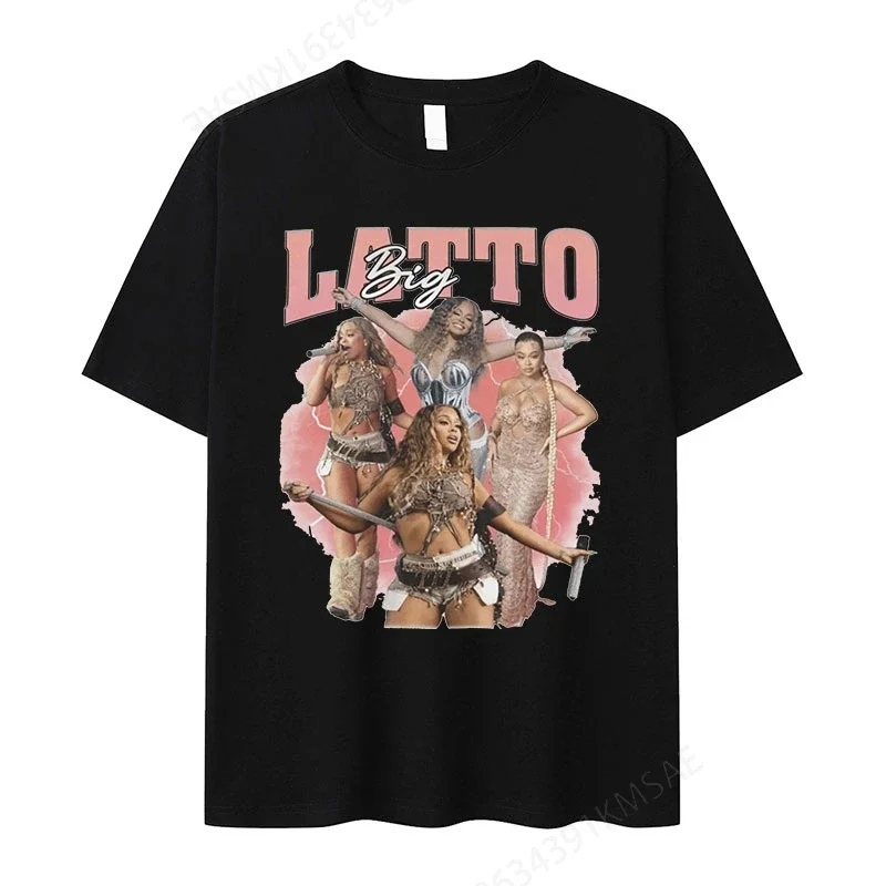 Футболка Rapper Big Latto с графическим принтом в стиле ретро для мужчин и женщин модные
