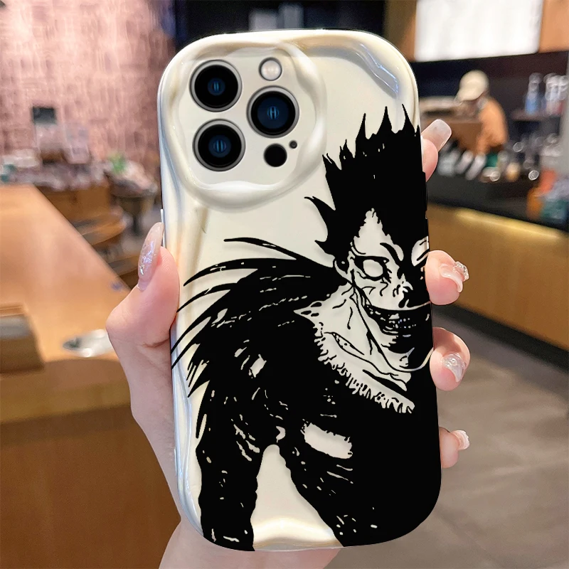 Фото Чехол D-Death N-Note Red Apple Ryuk Silhouette Wave для iPhone 17, 16, 15, 14, 13, 12 Mini, 11 Pro Max, 8, 7 Plus, силиконовые чехлы-накладки (Funda) №2