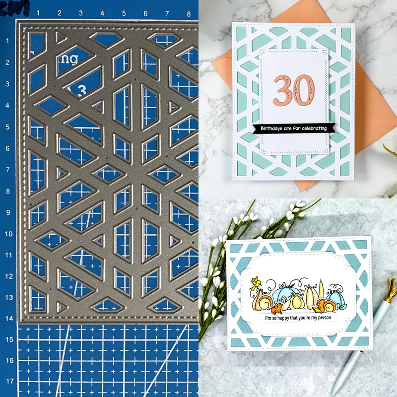 

Lucky Goddess Metal Cutting Dies Modern Trellis Panel Diy Scrapbooking Photo Album Decorative Embossing Paper Card Crafts