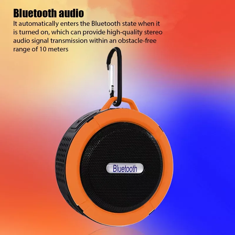 

Waterproof Bluetooth Speaker Kitchen with Large Suction Cup Mini Wireless Portable Small Speaker Outdoor