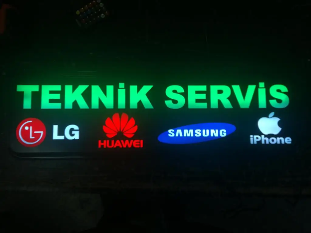 

Led Signage Phone Technical Service "OPERATED 16 COLOR" 61x17cm