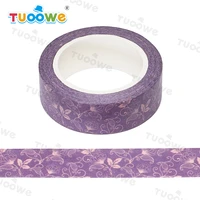 2022 new 1pc 15mm x 10m seamless classical fashioned floral scrapbook paper masking adhesive washi tape designer mask