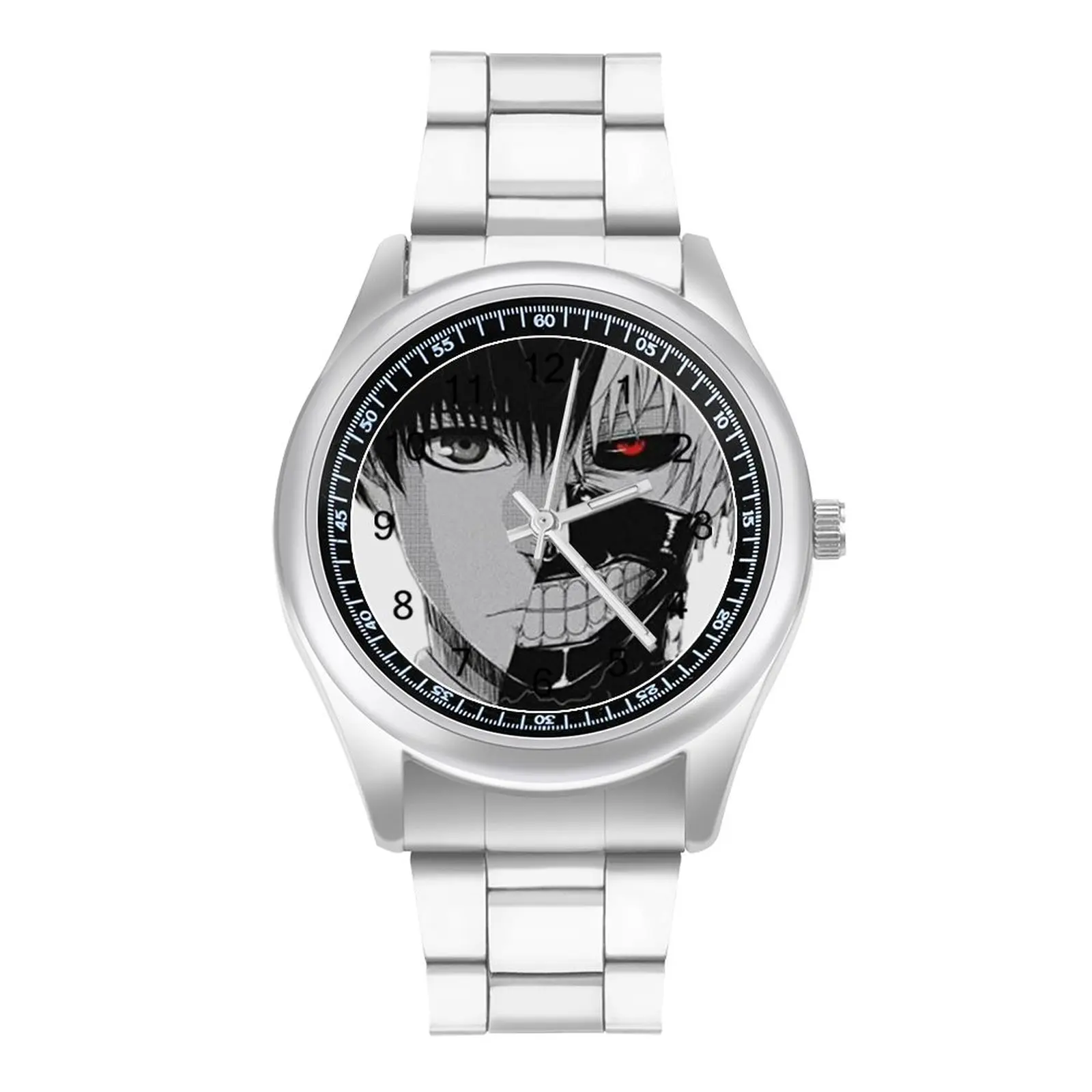 

Tokyo Ghool Kaneki Ken Quartz Watch Anteiku One Eyed Ghoul Blood Stainless Design Wrist Watch Home Modern High Class Wristwatch