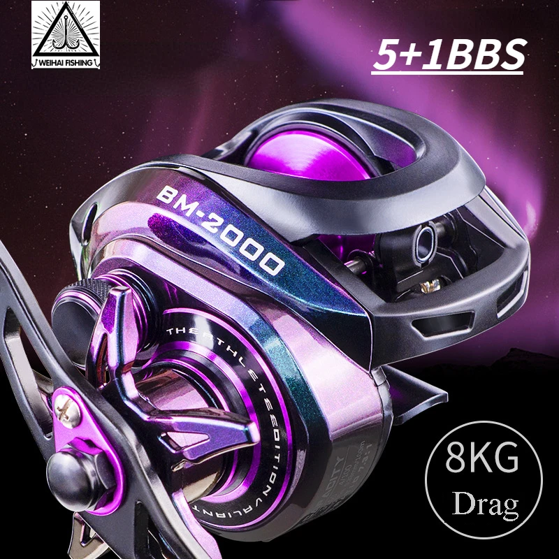 

WH Baitcasting Reel BM2000 7.3:1High Speed 5+1BB High Quality Fishing Reel Accessories Casting Reel Fishing All for fishing
