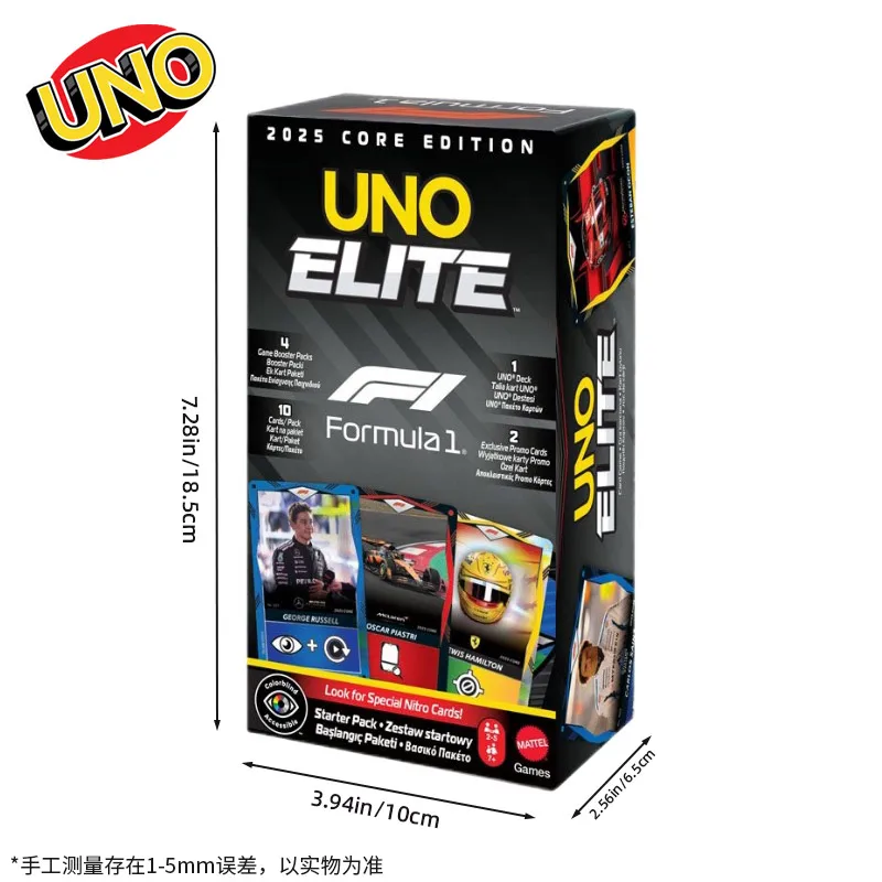 Фото Коллекционное издание карточной игры UNO Elite HotWheels F1 Racing: Премиальные игральные карты с редкими дизайнами болидов F1, настольная игра, игрушка, подарок №4