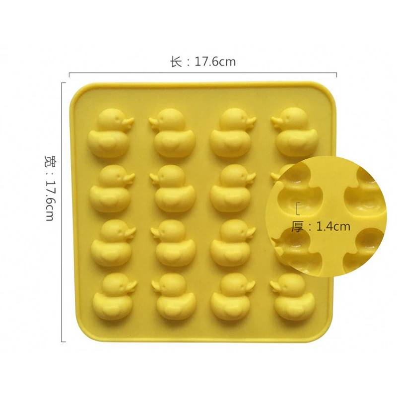 

16 Holes Duck Shape Chocolate Silicone Mold Cute Duck DIY Cookie Candy Pudding Jelly Tool Cake Baking Mould Kitchen Bakeware