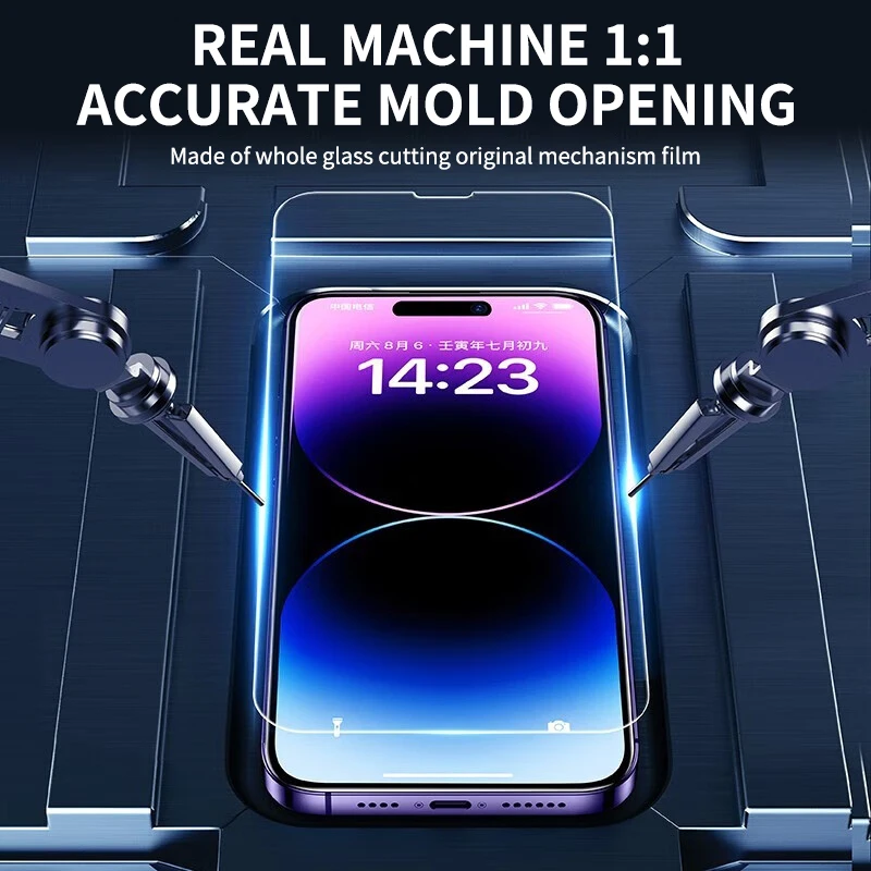 2023 New 4PCS Tempered Glass for iPhone 14 Pro Max Screen Protectors on for iPhone 11 12 13 Pro XR X XS Max SE2020 HD Film Glass