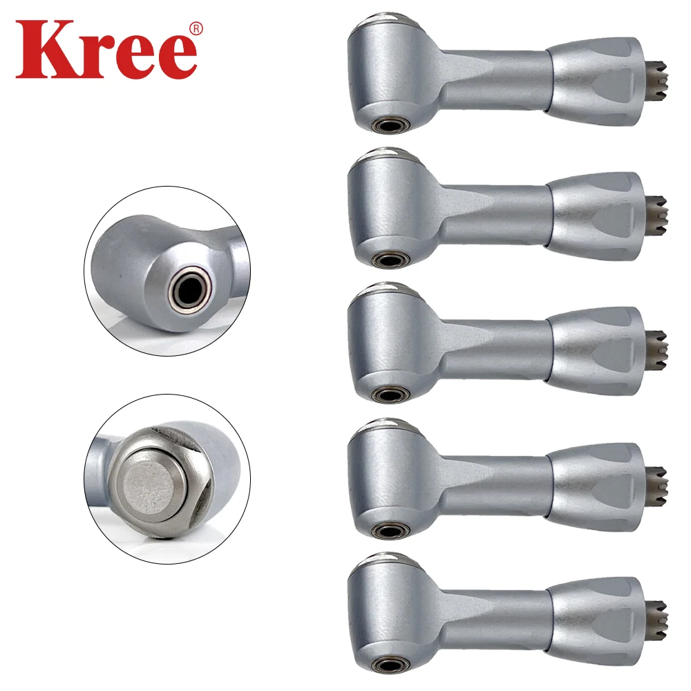 

5 pcs Dental Low Speed Handpiece Air Turbine Contra Angle Handpiece Push Head Cartridge+Drive Dental Handpiece