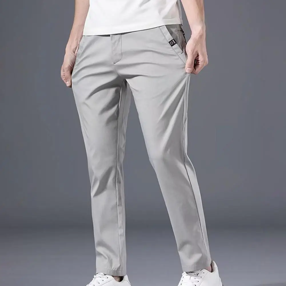 

Брюки мужские укороченные однотонные со средней талией, стильные летние повседневные штаны с эластичным поясом