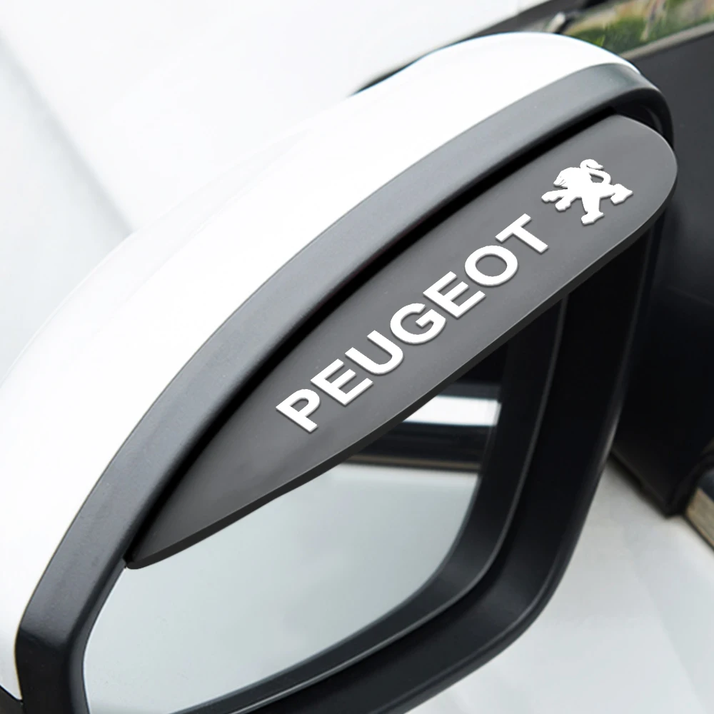 

2-Piece Auto Rearview Mirror Protective Silicone Decal Is Suitable For Peugeot 206 307 308 3008 207 208 407 508 2008 5008 107