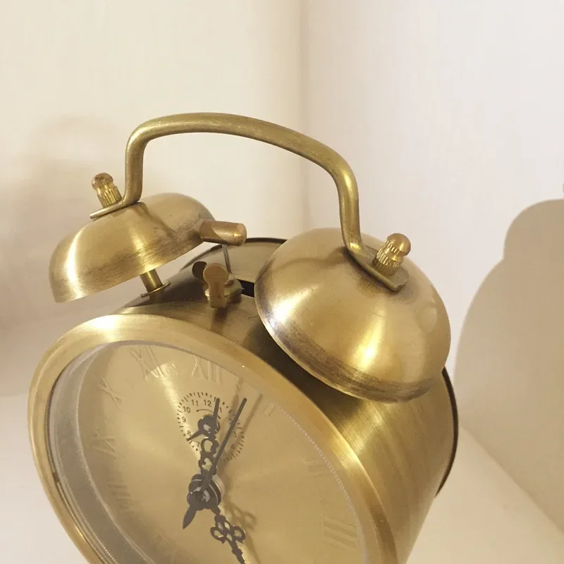 Настольные будильники из чистой меди ручные механические настольные часы