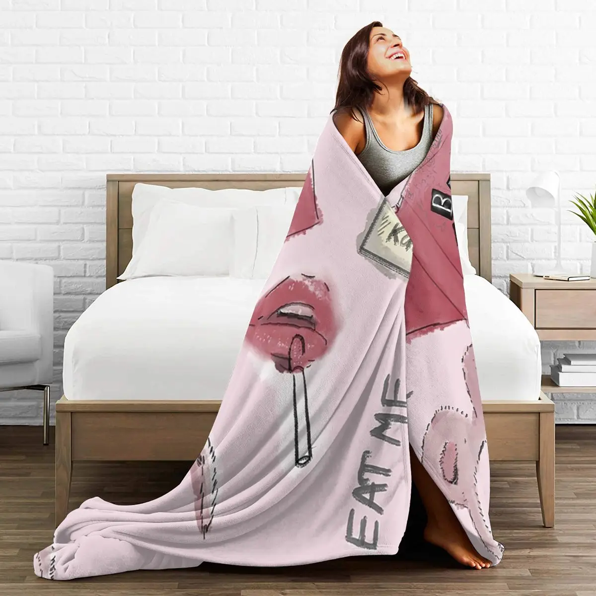 Одеяло Фланелевое с узором для девочек мягкое теплое покрывало кровати гостиной