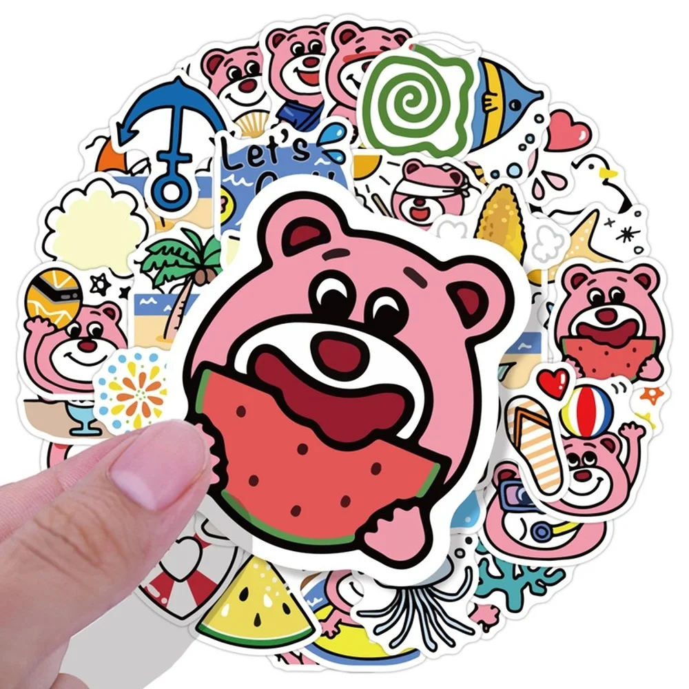 

10/50PCS Beach Bears Stickers Anime Stickers For Laptop Luggage Motorcycle Phone Skateboard For Kids Pegatinas