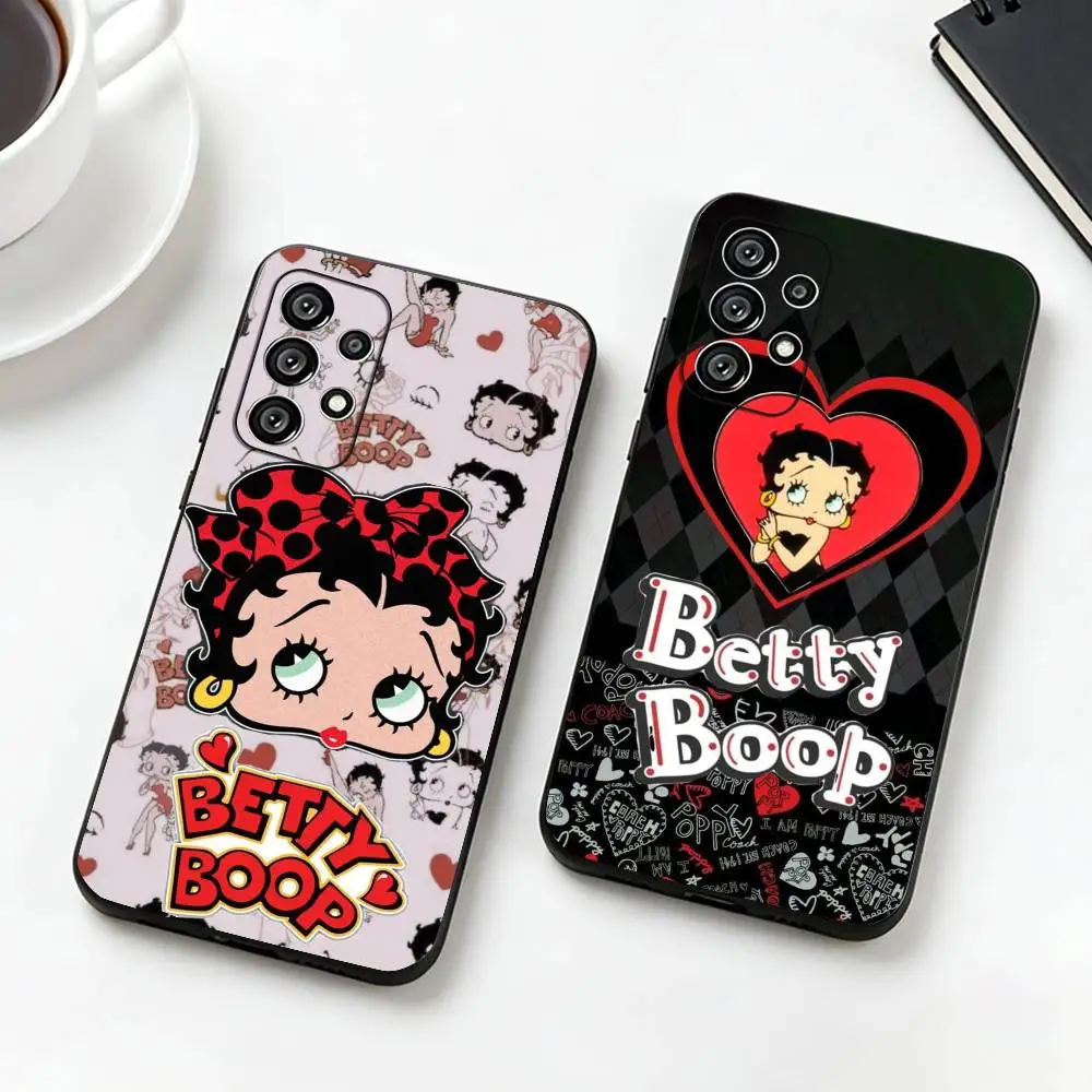 Фото Чехол для телефона B-Betty Cute B-Boop для Samsung S25, S24, S21, S22, S23, S30, Ultra, S20, Plus, Fe, мягкий силиконовый, черный №1