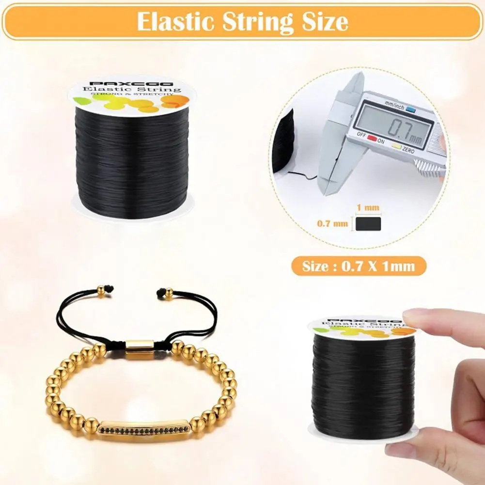 

Bungee Cord Elastic Stretchy String Jewelry Making Supplies 0.8mm Thickness Small Knot Elastic Thread Bracelet for Jewelry