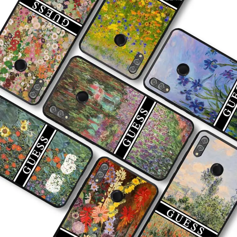 

Gustav Klimt Flower Garden Brand Guess Phone Case For Huawei honor10Lite 10i 20 8x 10 Honor9lite 9xpro Coque