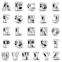 925 sterling silver fashion 26 english letter beads suitable for the original pandora womens bracelet necklace diy jewelry