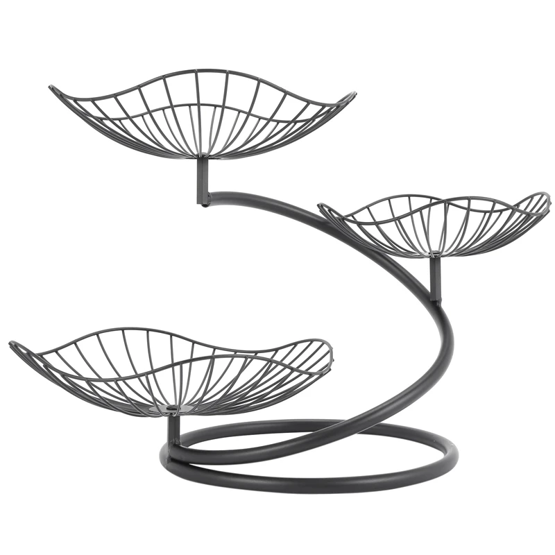 

Fruit and Vegetable Fruit Plate Storage Three-Layer Fruit Basket Living Room Home