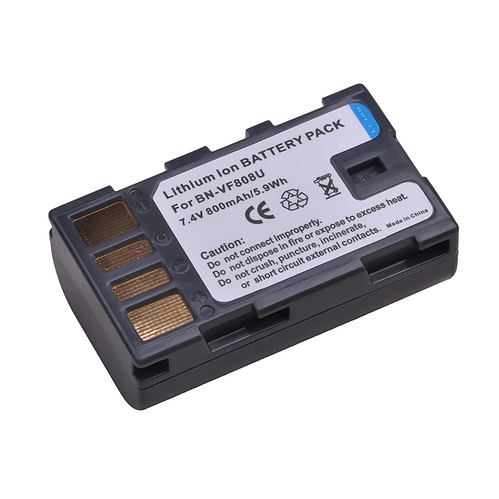 Батарея PowerTrust BN-VF808U Bateria VF8008 Battery+Charger for JVC GZ-MG575 GZ-MG555 GR-D740 GR-D745 GR-D750 GZ-MG130 GZ-MG135 GZ-MG255