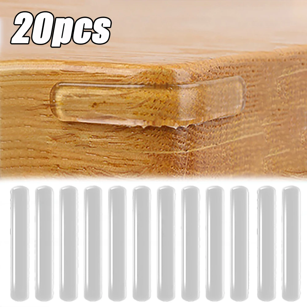 

10/20Pcs Silicone Anti-collision Sticker Self Adhesive Transparent No Trace Protector Sticker for Cabinets Corners Behind Door