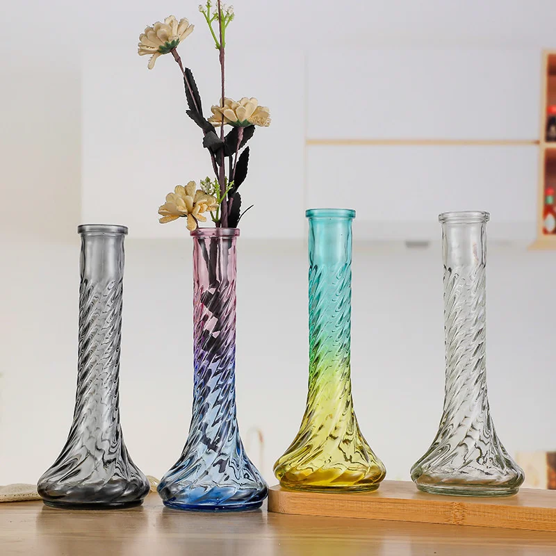 

Stained Frosted Glass Vase Living Room Home Decoration Hydroponic Dry Vase
