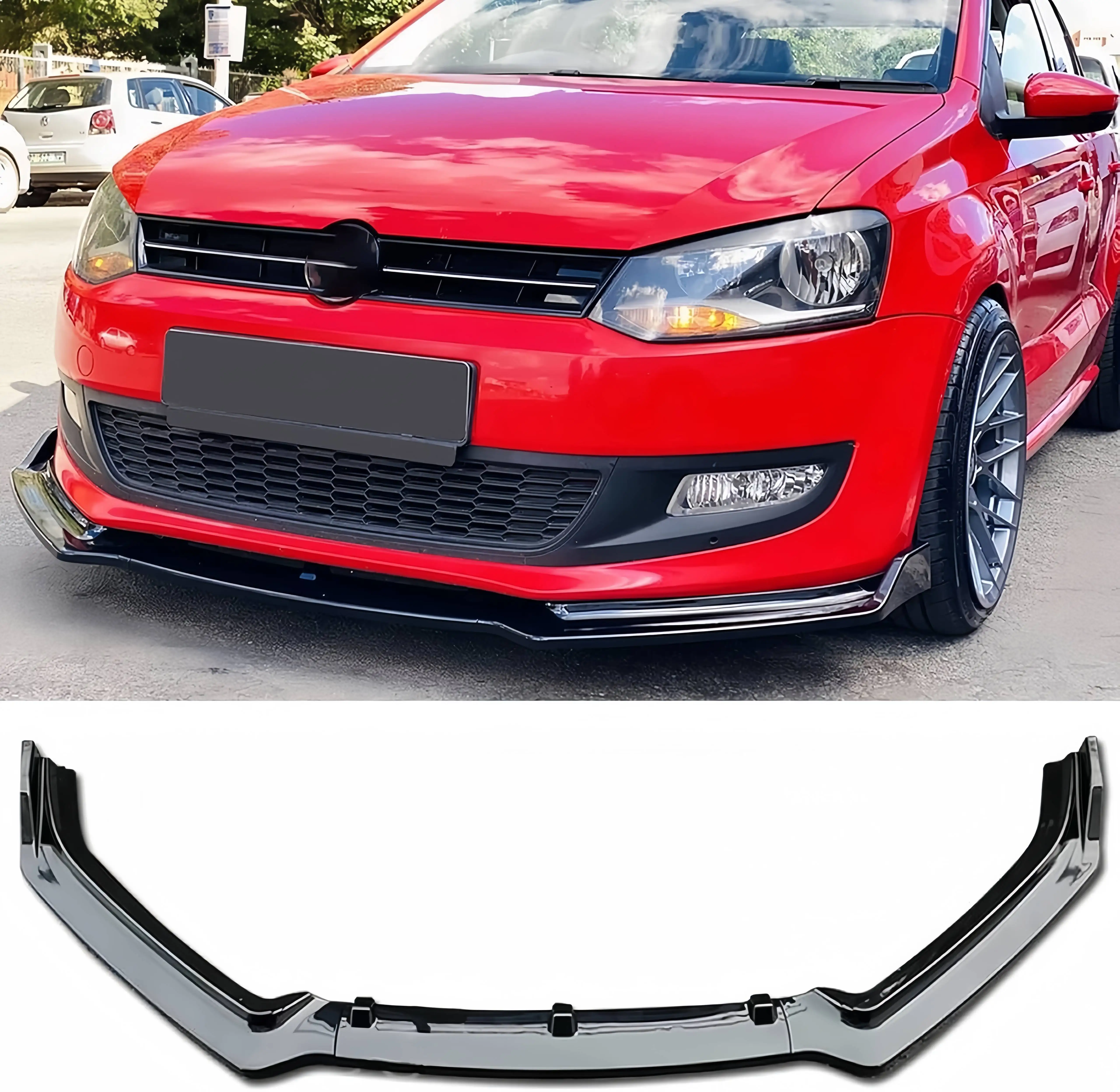 

Для VolksWagen POLO MK5 6R 6C TDI TSI MPI 2009-2018 автомобильный передний бампер, спойлер для подбородка, сплиттер, защита для губ, защитная крышка, тюнинг