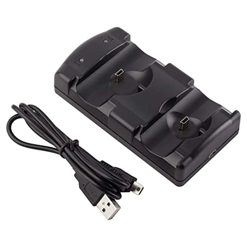 

PS3 Controller Charger Station, Charging Dock for Sony Playstation 3 and Move Controller with LED Light Indicator and Cable