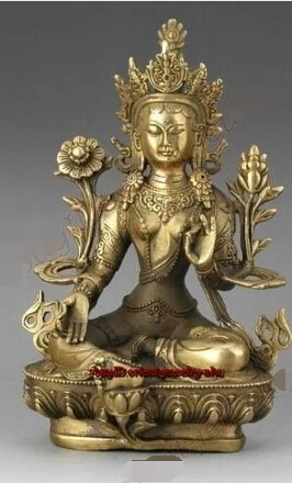 Art Bronze Decoration Crafts Brass Chinese Ancient Avalokitesvara statues 20cm copper craft tools wedding Decoration
