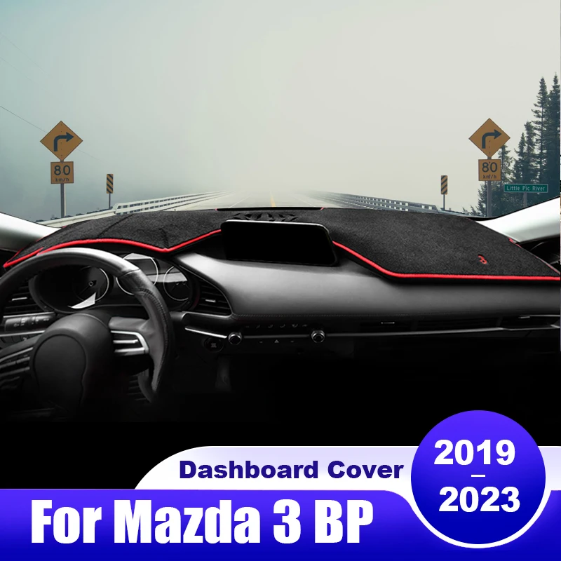 

For Mazda 3 BP 2019 2020 2021 2022 2023 Car Dashboard Cover Dash Mat Sun Shade Instrument Desk Non-slip Pad Accessories