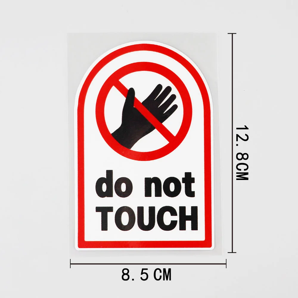 

8,5 см × 12,8 см Автомобильная наклейка «Не прикасайтесь к человеческой руке», украшение из ПВХ, наклейка KK