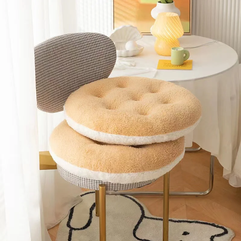 Подушка однотонная овечья шерсть для дома офиса гостиной стула подушка пола