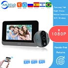 1080 P Wi-Fi видео глаз дверной звонок Tuya умный дом видео дверной звонок камера Wi-Fi беспроводной видео глазок для дверного звонка видео домофон для дома видеоглазок для двери