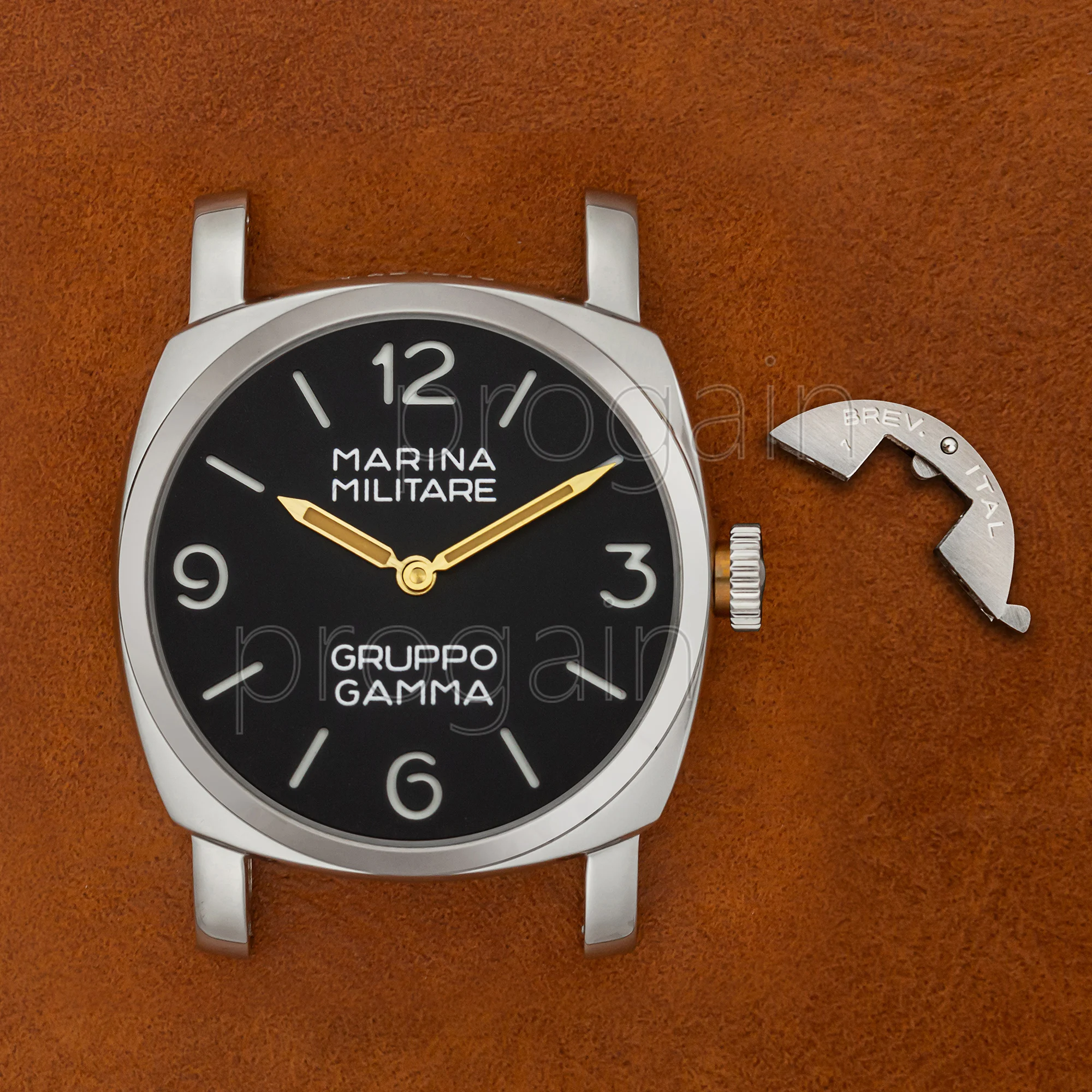 Фото Корпус часов PAM 6152, корпус 47 мм, винтажный корпус, циферблат, стрелки для ETA 6497/6498 ST3600, механизм, корпус часов из нержавеющей стали, корпус PAM 6152 №1