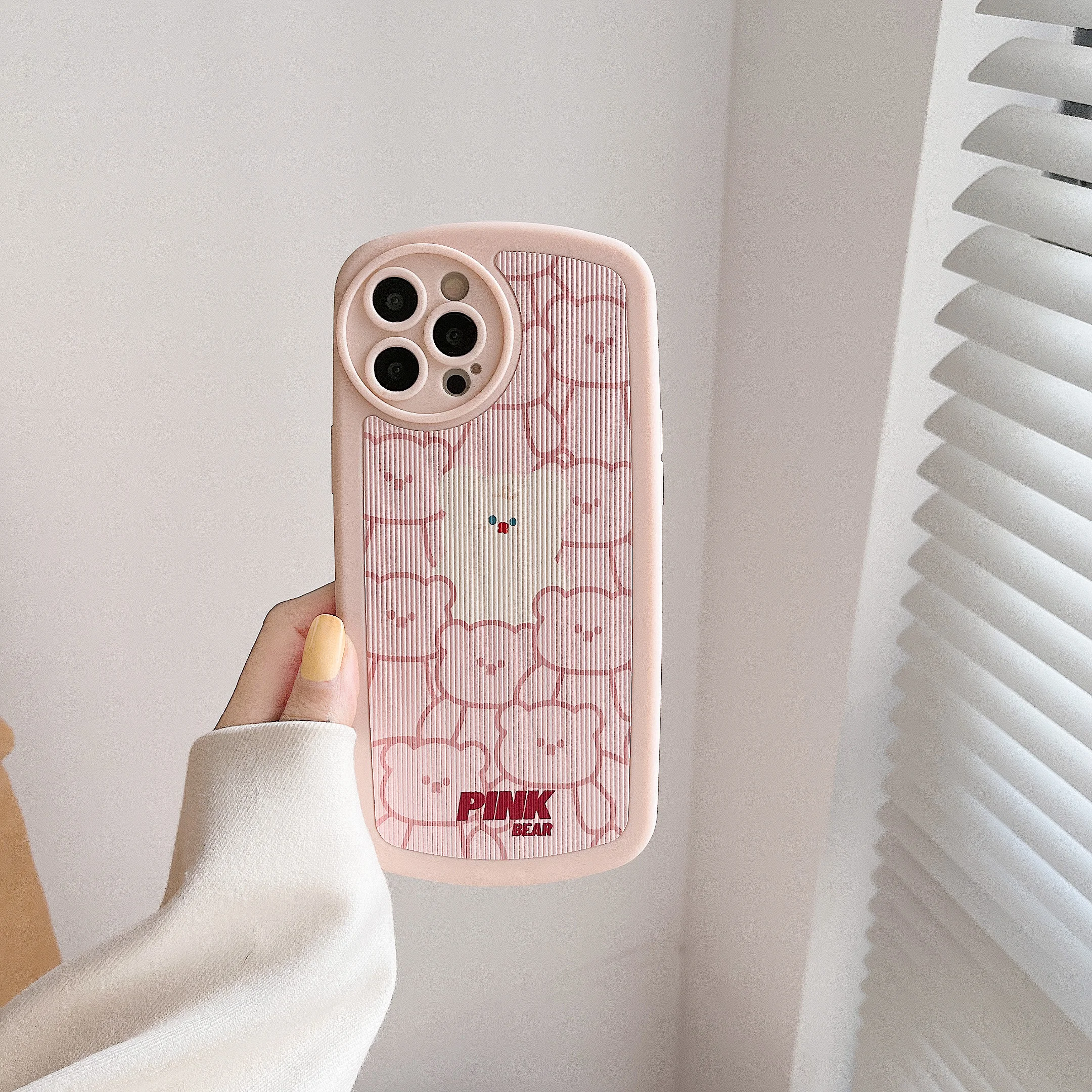 Pink Bear Soft Gel Silicone Shockproof Phone Case For IPhone 11 12 13 Pro X XR XS Max 7 8 Plus Cover |