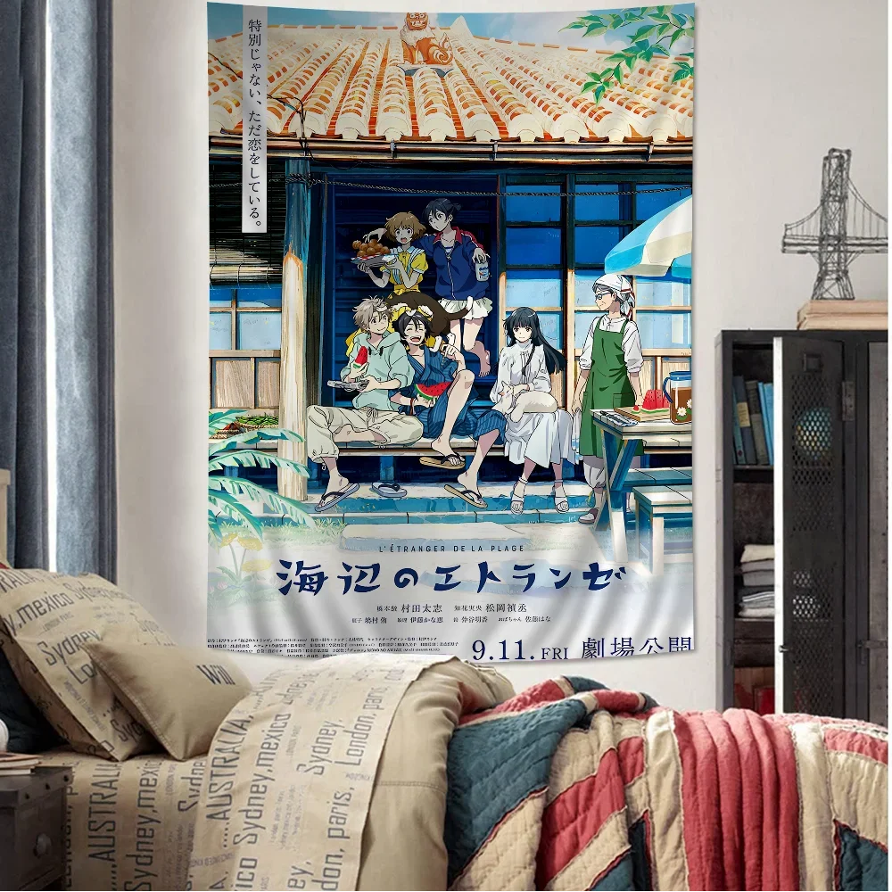 Цветной гобелен Umibe No Etranger настенный подвесной Таро хиппи настенные коврики Dorm