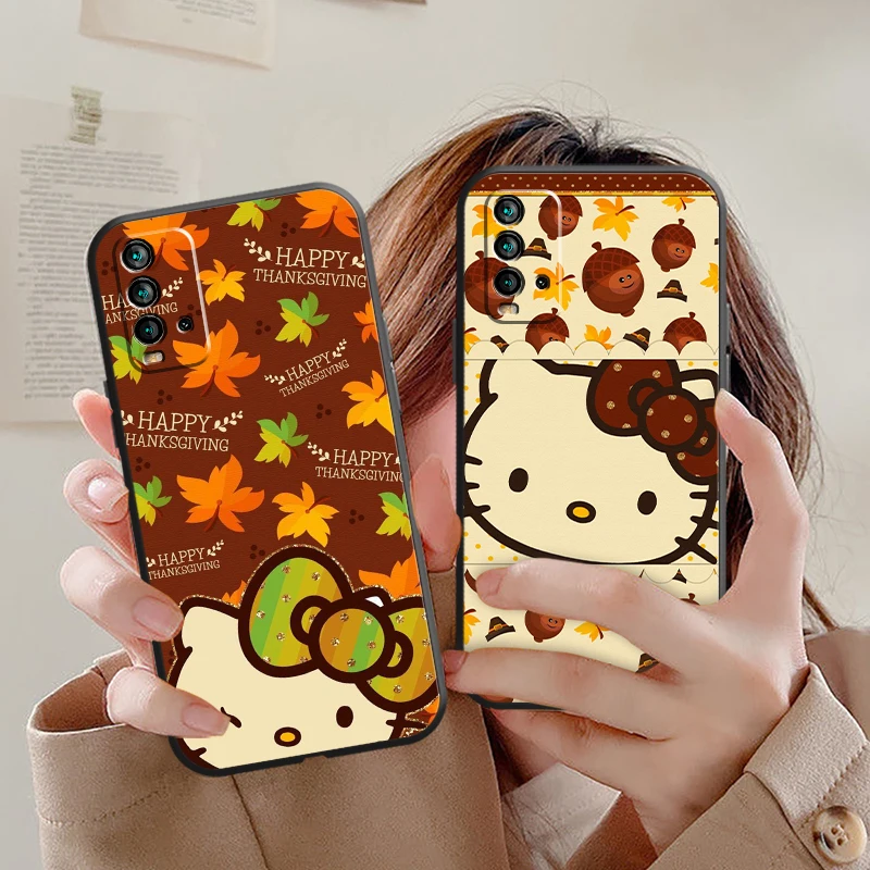 

Japan Anime Hello Kitty Phone Case For Xiaomi Redmi 7S 7 7A 8 8A Note 8 2021 7 8 8T Pro Protective Shell Back Coque